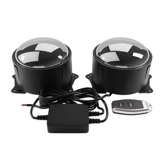 Dynamic LED Car Headlights Assembly 2 in 1 Devil Eye Decoration Fog Lamp Lighting Remote Control Auto Retrofit 12-36V