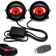 Dynamic LED Eye Projector Devils, Halloween Devil Eyeball Fog Lights Headlights, Remote Synchronization, Demon Eyes LED Headlight Kit for Car, SUV, Motorcycle