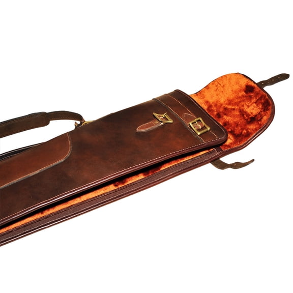 Dynamic Leather Shotgun Can Rifle Case Slip Vintage Dark Brown