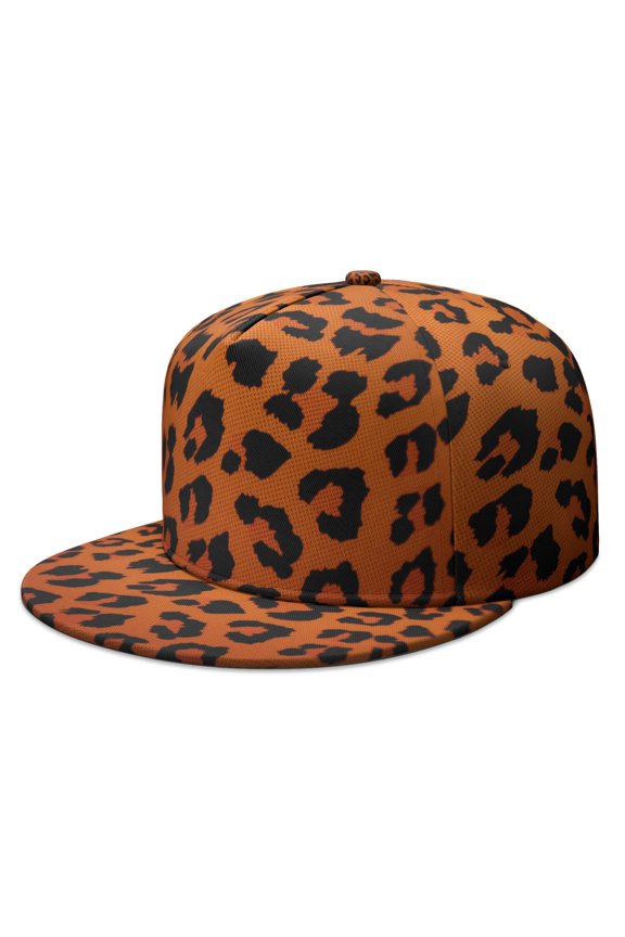 Dynamic Leopard Pattern Trucker Hat - Unisex Flat Visor Baseball Cap for Sports & Traveling