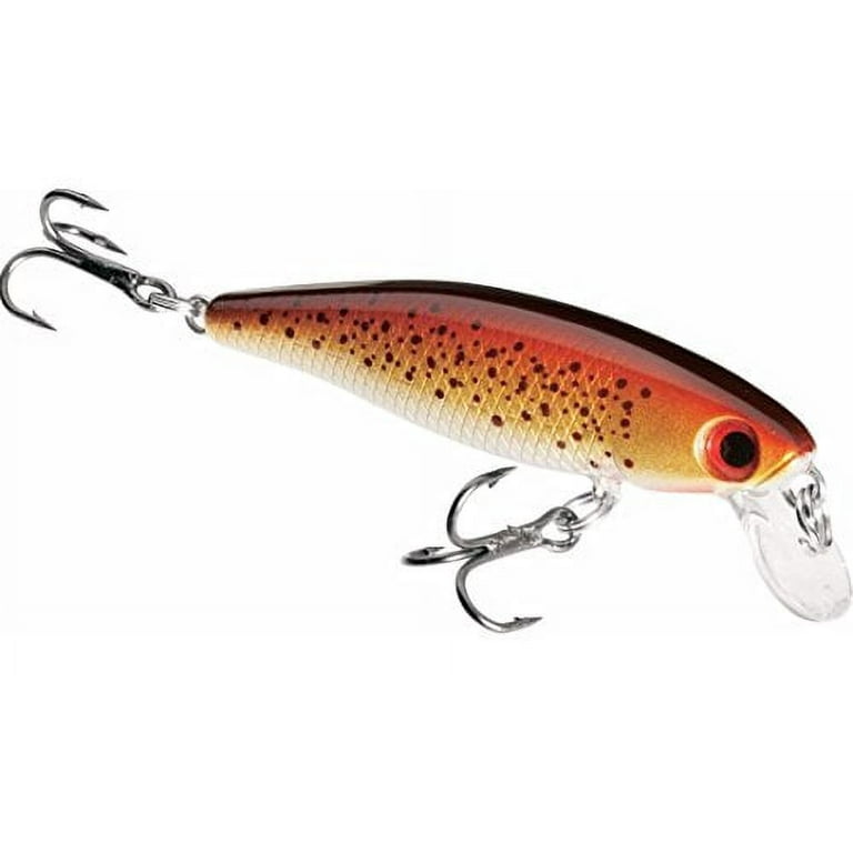 Dynamic Lures Trout Fishing Lure | Multiple BB Chamber Inside | (2) - Size  10 Treble Hooks | for Bass, Trout, Walleye, Carp | Count 1 | (Gold Natural