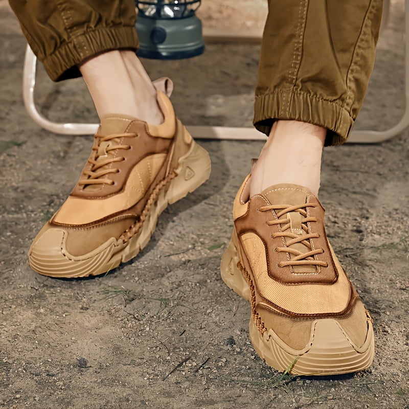 Dynamic Men's Shoes, This Season's Hiking Shoes for Men, Trail Running, Outdoor, Casual Shoes, Anti-Slip Work Shoes, Sneakers, Platform Soles, Breathable Canvas Shoes
