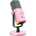 thumbnail image 1 of Dynamic Microphone for Podcast Recording, PC Computer Gaming Streaming Mic with RGB Light, Mute Button, Headphones Jack, Desktop Stand, Vocal Mic for Singing YouTube, 1 of 7