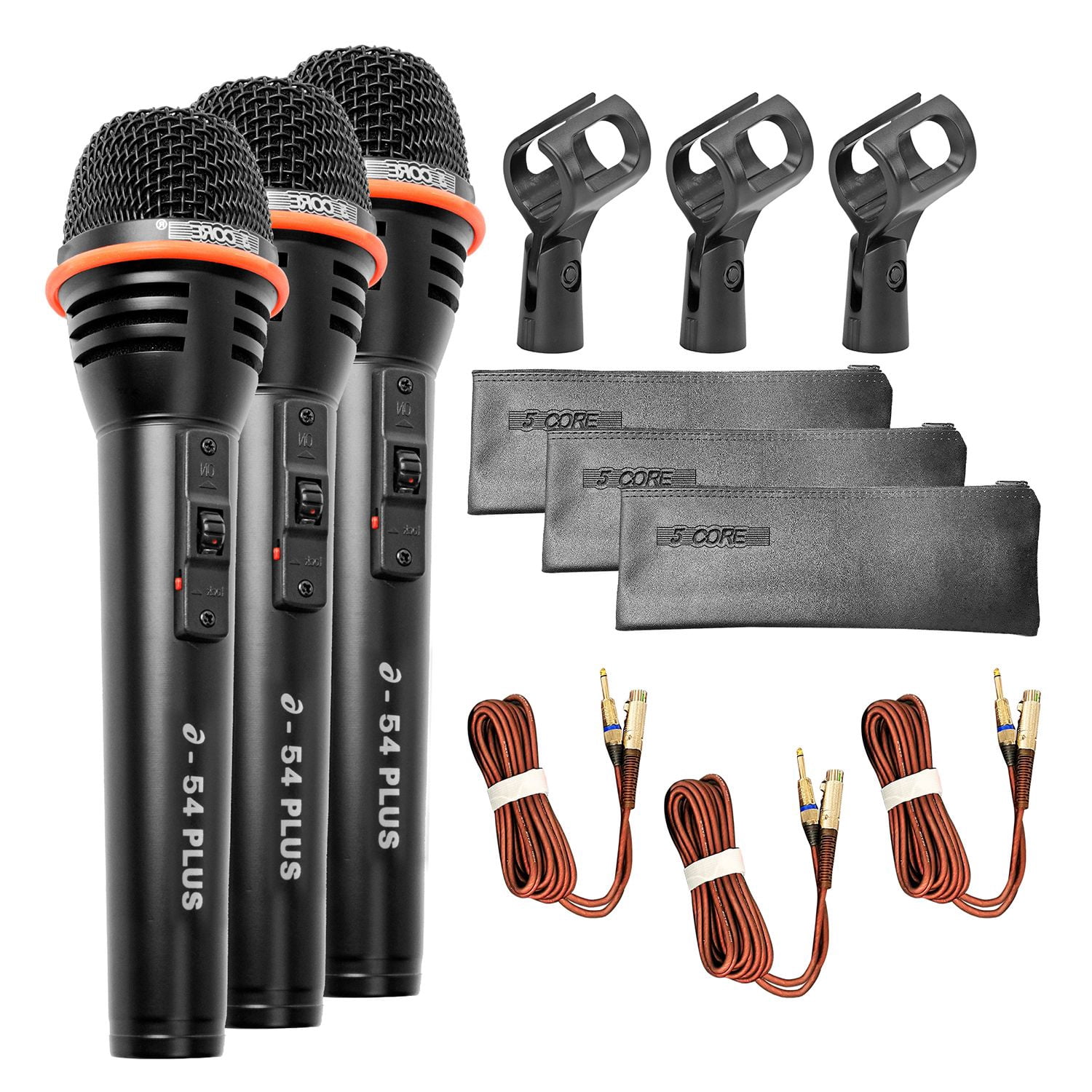 Dynamic Microphone Wired Handheld XLR Mic with On/Off Switch, Built-in Pop Filter, 80Hz-12kHz Frequency Response, for Karaoke Singing Studio Recording Live Performance Public Speaking Podcasting