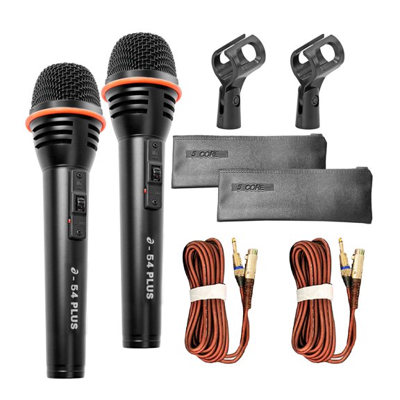 Dynamic Microphone Wired Handheld XLR Mic with On/Off Switch, Built-in Pop Filter, 80Hz-12kHz Frequency Response, for Karaoke Singing Studio Recording Live Performance Public Speaking Podcasting