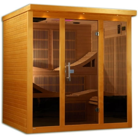 Dynamic Monaco 6-person Ultra Low EMF (Under 3MG) FAR Infrared Sauna (Canadian Hemlock)
