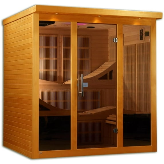 Dynamic Monaco 6-person Ultra Low EMF (Under 3MG) FAR Infrared Sauna (Canadian Hemlock)