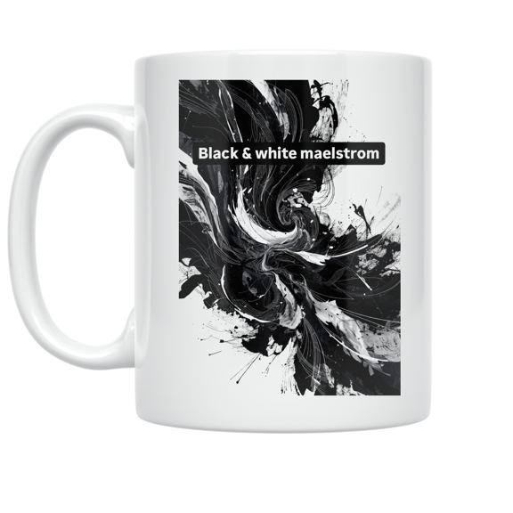 Dynamic Monochrome Art - Art Enthusiast - 11 oz Ceramic Coffee Mug