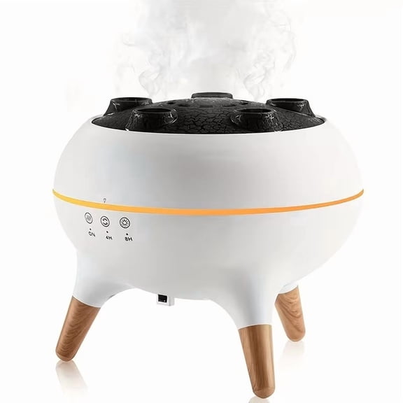 Dynamic Multi-Spray Jellyfish Aromatherapy Machine - Smart Desktop Flame Humidifier with Music & Colorful Lights