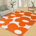 thumbnail image 1 of Dynamic Orange Rug, Washable Rug Fashion Flowers Rugs for Bedroom, with Non Slip Backing Carpet for Living Room Office Hotel Hardwood Floors Study Room-4x5ft, 1 of 6