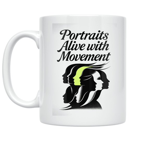 Dynamic Portrait Design - Art Enthusiast - 11 oz Ceramic Coffee Mug