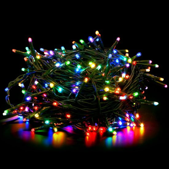 Dynamic RGBWW LED Mini Cluster Light Strand 250L - Gr Cord