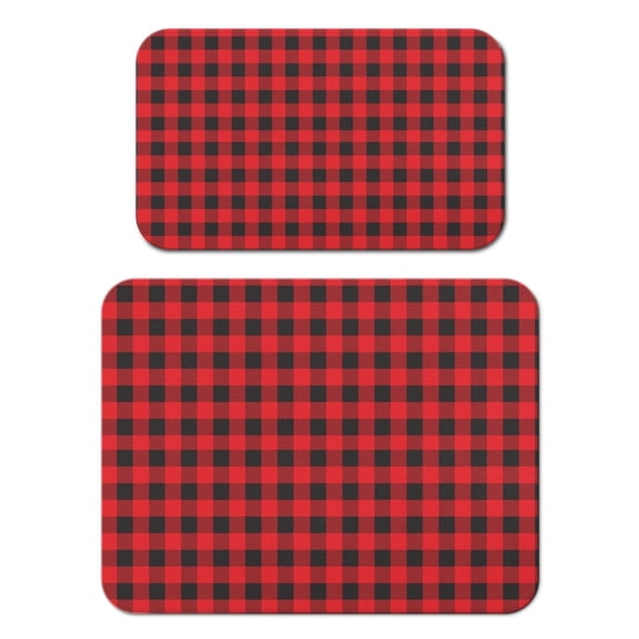 Dynamic Retro Plaid Dish Drying Mat Leak-Proof Coffee Mat with Heat-Resistant Surface Super Absorbent & Non-Slip Backing Kitchen Mat Featuring Colorful Checkered and Moroccan Geometric Patterns Perfec