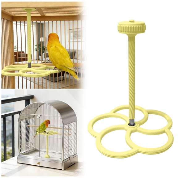 Dynamic Rotating Bird Perch - Multi-Color Spinning Activity Station for Parrots, Budgies & Cockatiels, Cage Mounted Exercise Gym & Interactive Play Stand