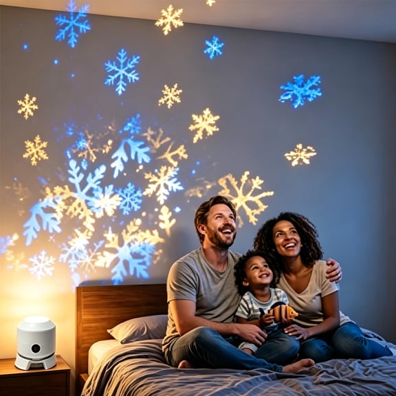 Dynamic Rotating LED Projector Light, 2026 Upgraded Holographic Night Light Projector, 360° Rotating Ocean Projector Night Light, USB Rechargeable for Meditation, Bedroom, Home