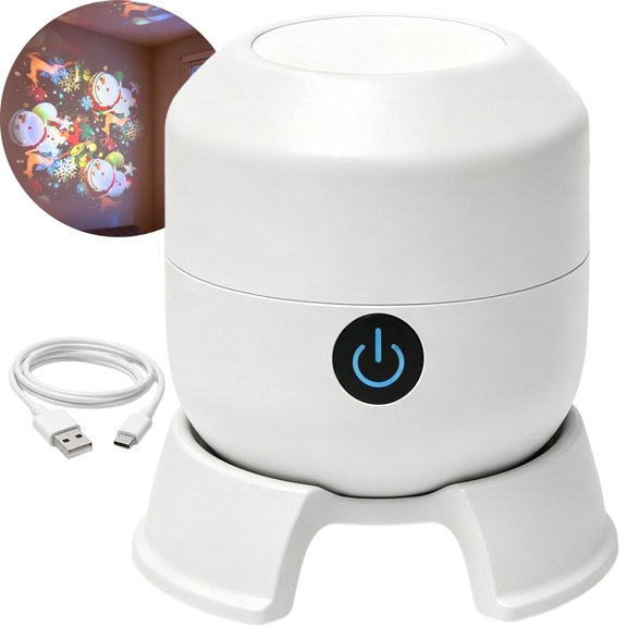 Dynamic Rotating LED Projector Light, 360° Ocean Wave Galaxy Night Light, Multi-Angle Base, Adjustable Brightness, Bedroom/Meditation/Home Theater Light