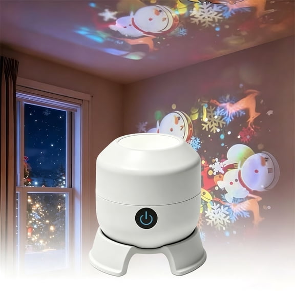 Dynamic Rotating LED Projector Light, 360° Ocean Wave Night Projection Lamp with Multi-Angle Base for Bedroom Meditation Home Theater