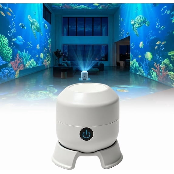 Dynamic Rotating LED Projector Light – 360° Ocean Wave Night Projection ...
