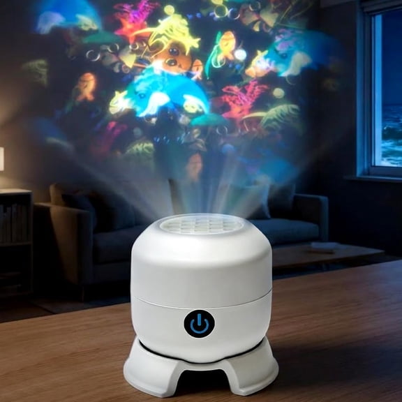 Dynamic Rotating LED Projector Light, 360° Rotating Ocean Wave Night, Adjustable Brightness Rotating LED Projector With Dynamic Lighting Effect for Bedroom Living Room Home Theater Party Decor, Ocean