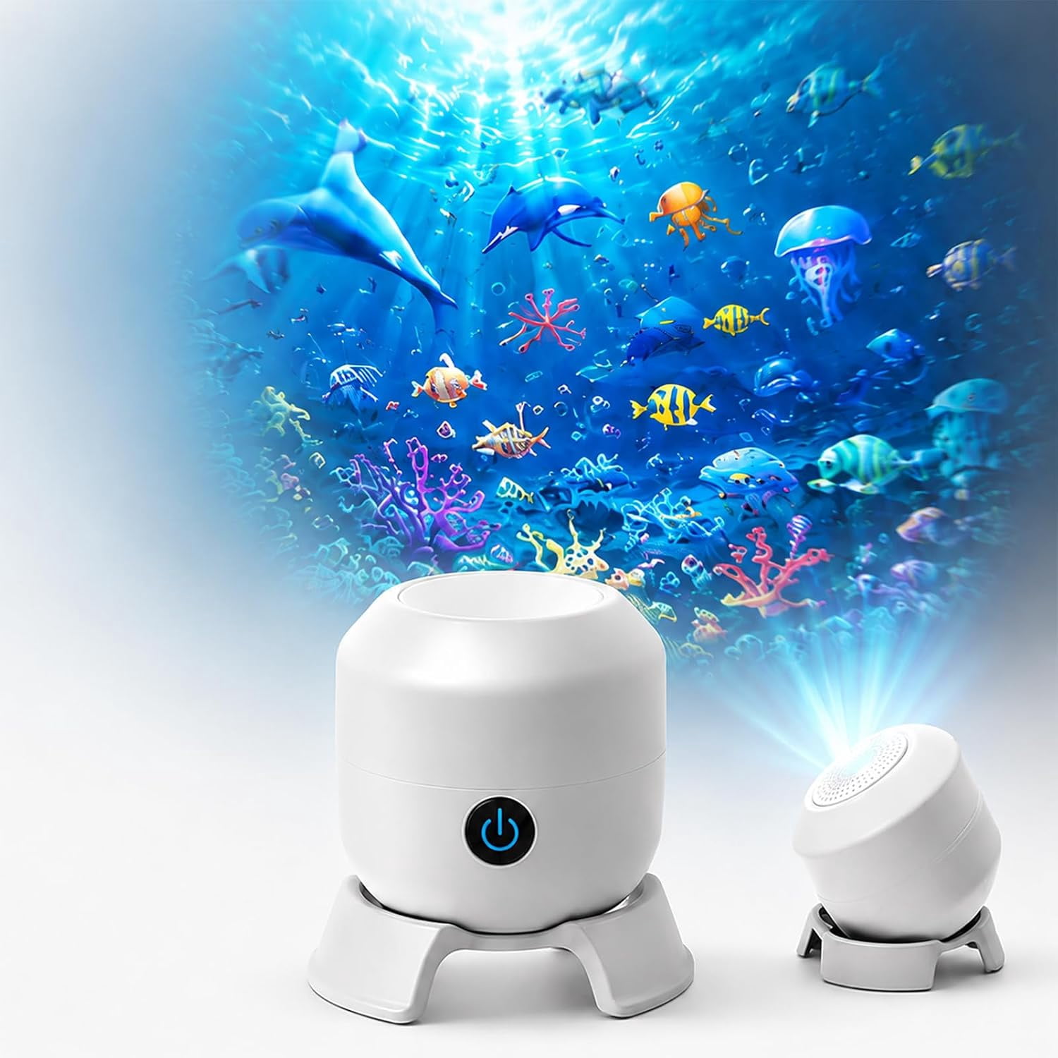 Rotating Go Lights Dynamic Rotating LED Projector Light, 360° Rotating Ocean Wave Night ...