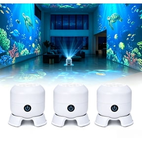Dynamic Rotating LED Projector Light, 360° Rotating Ocean Wave Night Projection Night Light, Multi-Angle Projection Base, for Meditation, Bedroom, Home Theater