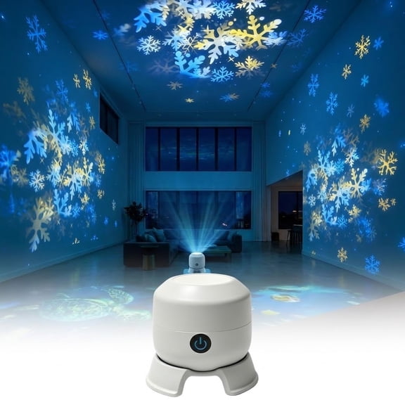 Dynamic Rotating LED Projector Light, 360° Rotating Ocean Wave Night Projection Night Light, Multi-Angle Projection Base, for Meditation, Bedroom, Home Theater