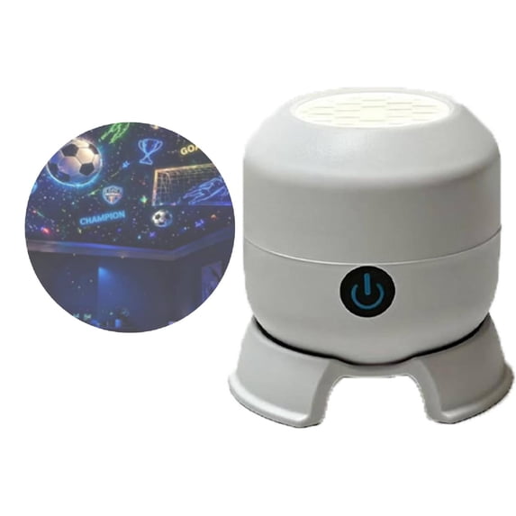 Dynamic Rotating LED Projector Light, 360° Rotating Ocean Wave Night Projection Night Light, USB Dimmable Galaxy Projector for Bedroom Ceiling, Mood Lamp for Meditation, Home Theater(football)