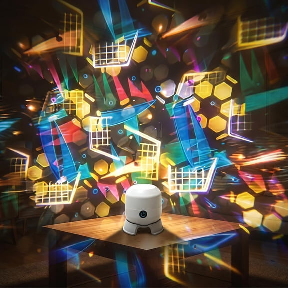 Dynamic Rotating LED Projector Light, Galaxy Projector Night Light, Holographic Star Projector Lamp, Adjustable Brightness 360 Degree Rotation, Bedroom Ceiling Wall Decor