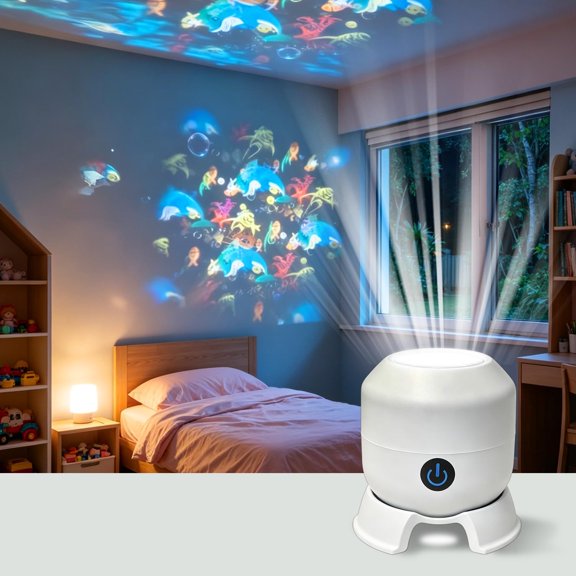 Dynamic Rotating LED Projector Light, Projector Lamp for Kids, Ocean World Projection Lamp