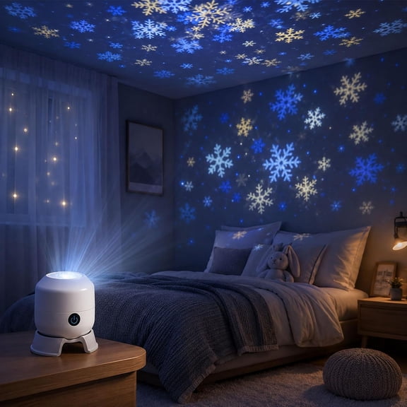 Dynamic Rotating LED Projector Light, Rechargeable 360° Rotating Ocean Wave Projector