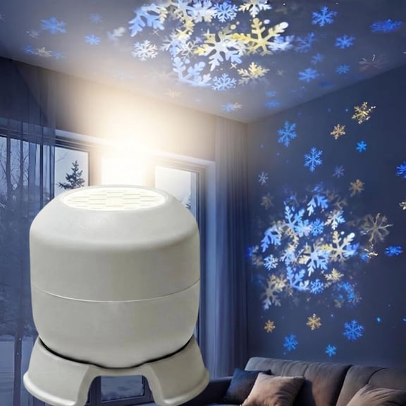 Dynamic Rotating LED Projector Light, USB-Powered LED Projector, Snowflake/Christmas/Ocean Dynamic Patterns, Multi-Angle Projection Base, for Meditation, Bedroom, Home Theater