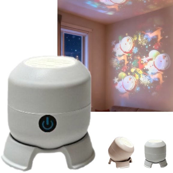 Dynamic Rotating LED Projector Light, USB Rechargeable 3-Scene Lamp with Adjustable Brightness for Bedroom Party Decor
