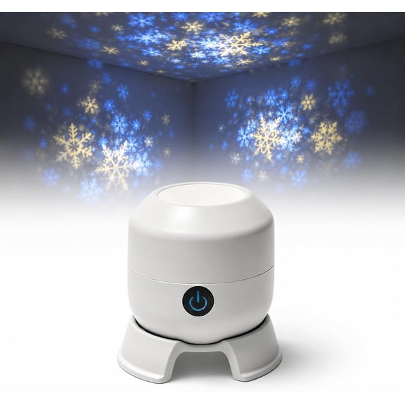Dynamic Rotating LED Projector Light, USB Rechargeable Ocean Wave Night Light with Adjustable Brightness, 360° Angle Base for Bedroom, Meditation and Home Theater