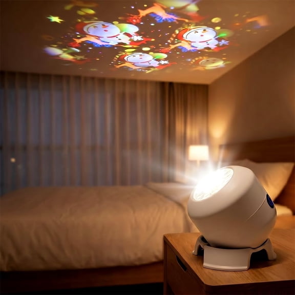 Dynamic Rotating Led Projector Light, 5D Holographic Night Light Projector, Galaxy Projector Night Light, Ocean Wave Mood Lamp, for Meditation, Bedroom, Home Theater