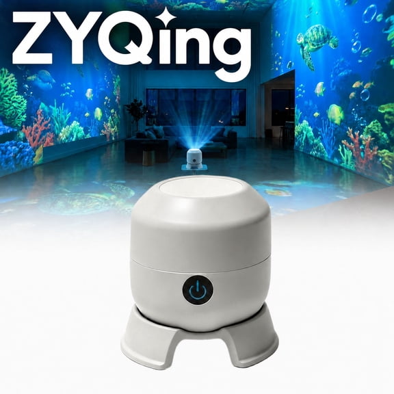 Dynamic Rotating Led Projector Light, Galaxy 360° Rotating Ocean Wave Night Projection,Hd Smart 5d Holographic Night for Adults,Mini Multi-Angle Base, for Meditation, Bedroom, Home Theater