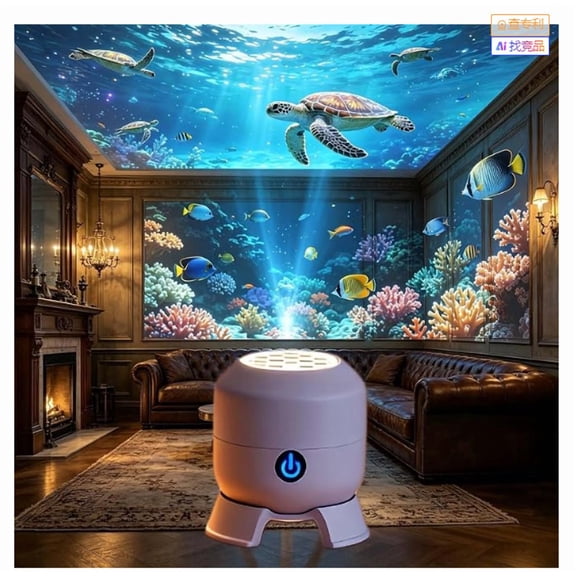 Dynamic Rotating Led Projector Light, Hd Smart Dynamic 5D Holographic Night Light Projector, 360° Rotating USB Galaxy Projector Night Light for Bedroom, Meditation, Home Theater.
