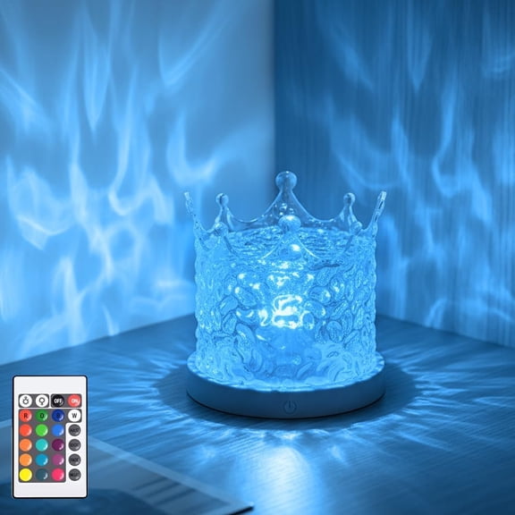 Dynamic Rotating Water Ripple Projector, 2026 New Aurora Borealis Night Lights Projector with Remote Control, 16 Colors Northern Lights Water Ripple Lamp Mood Lighting for Bedroom
