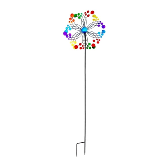 Dynamic Rotating Windmill Spinner Suitable For Lawn Landscape Outdoor Decoration Rust Resistant Metal Garden Art Spinner