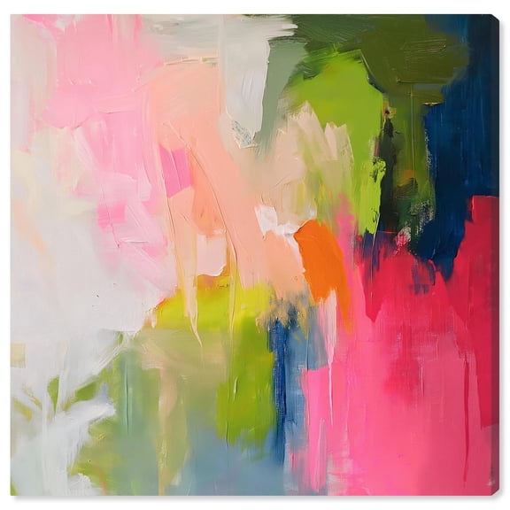 Dynamic Roughness Canvas Modern Colorful Print by Art Remedy, Gallery Wrapped, 20" x 20"