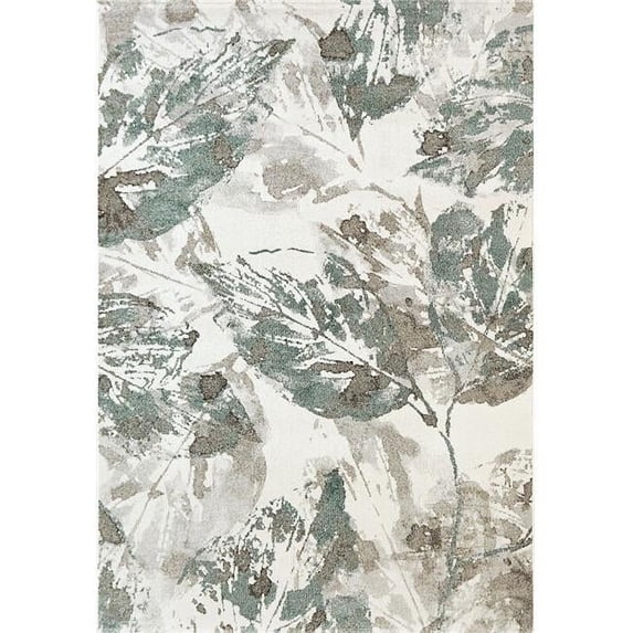 Dynamic Rugs AE6934076141 5 ft. 3 in. x 7 ft. 7 in. Avenue 3407 Rectangle Modern Area Rug - 6141 Ivory & Green