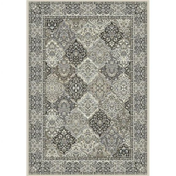 Dynamic Rugs AN1014570089696 Ancient Garden Rectangular Rug, Cream & Grey - 9 ft. 2 in. x 12 ft. 10 in.