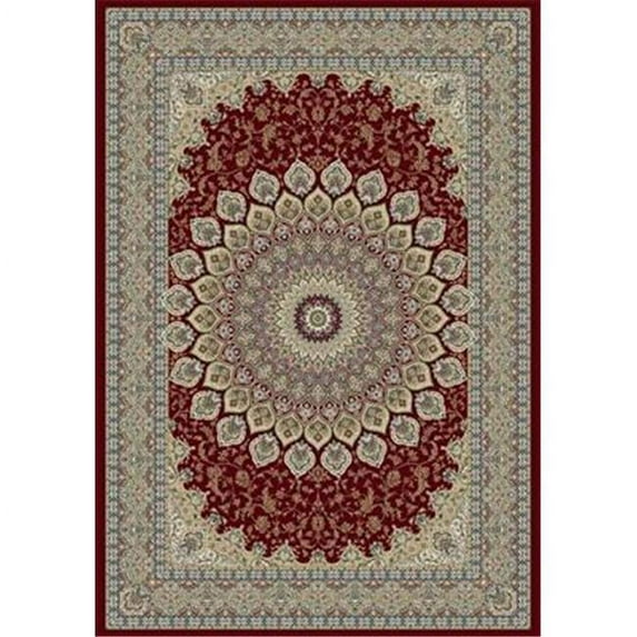 Dynamic Rugs AN28570901484 Ancient Garden Rectangular Rug, Red - 2 ft. 2 in. x 7 ft. 7 in.