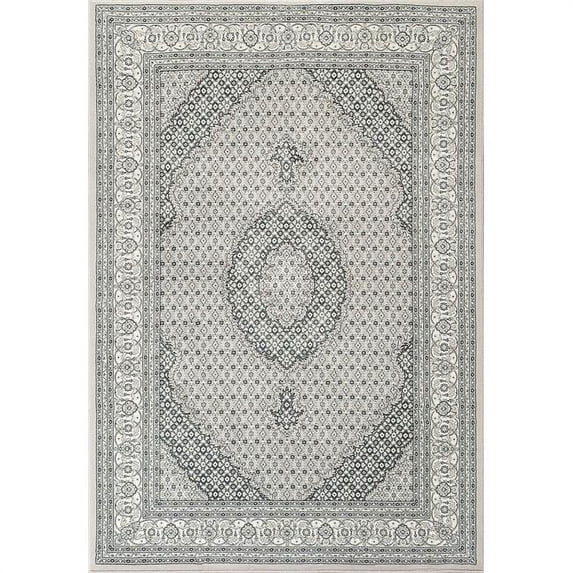 Dynamic Rugs AN28572049666 2 ft. 2 in. x 7 ft. 7 in. Ancient Garden 57204 Rectangle Traditional Area Rug - 9666 Soft Grey & Cream