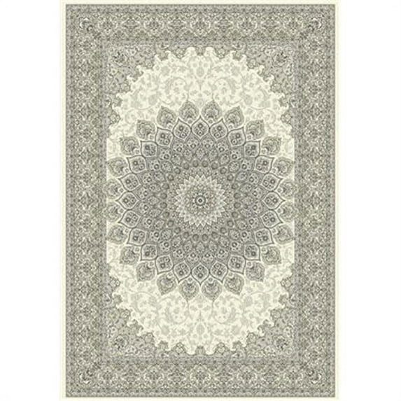 Dynamic Rugs AN46570906666 Ancient Garden Rectangular Rug, Cream & Grey - 3 ft. 11 in. x 5 ft. 7 in.