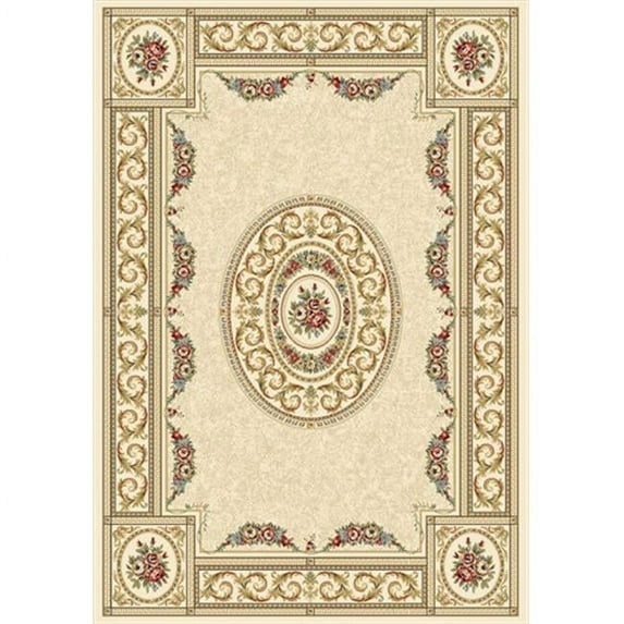 Dynamic Rugs AN69572266464 Ancient Garden 5 ft. 3 in. x 7 ft. 7 in. 57226-6464 Rug - Ivory