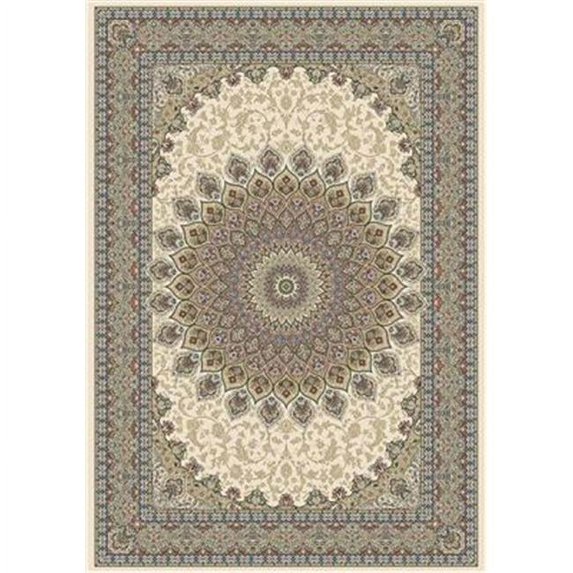 Dynamic Rugs AN710570906484 Ancient Garden Rectangular Rug, Ivory - 6 ft. 7 in. x 9 ft. 6 in.