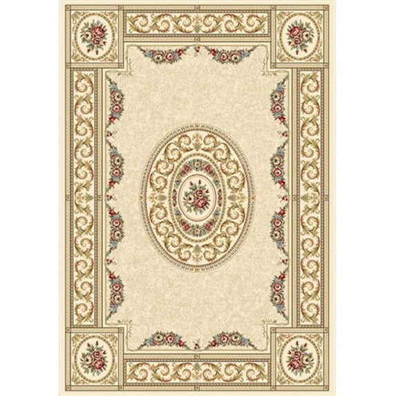 Dynamic Rugs AN710572266464 Ancient Garden 6 ft. 7 in. x 9 ft. 6 in. 57226-6464 Rug - Ivory