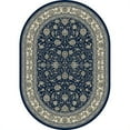thumbnail image 1 of Dynamic Rugs ANOV69571203464 5 ft. 3 in. x 7 ft. 7 in. Ancient Garden 57120 Oval Traditional Rug - 3464 Navy, 1 of 7