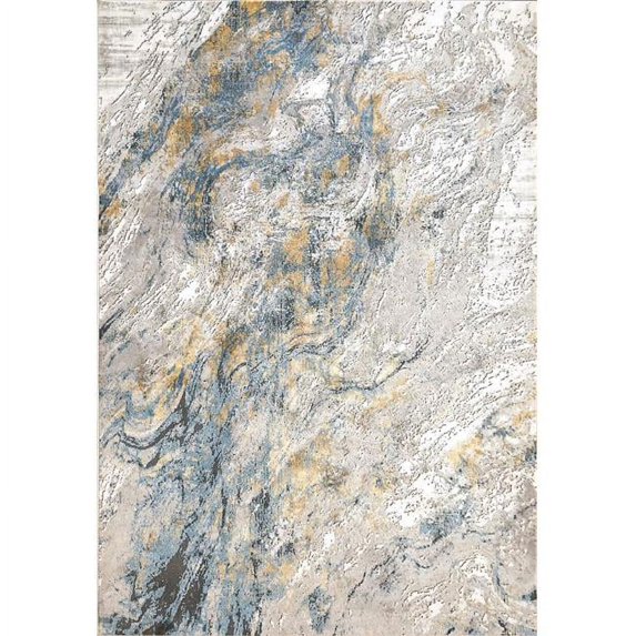Dynamic Rugs AQ467467950 Amara 3 ft. 11 in. x 5 ft. 7 in. Indoor Area Rug - Grey & Blue