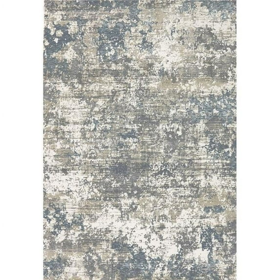 Dynamic Rugs AT7103377150 6 ft. 7 in. x 9 ft. 1 in. Astoria 3377 Rectangle Contemporary Area Rug - 150 Cream & Blue